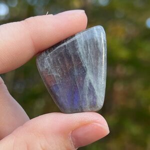 Iridescent Purple and Pink Flash Labradorite Pendant